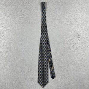 Ermenegildo‎ Zegna Necktie Mens Geometric Silk Workwear Casual Office Business